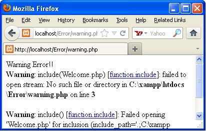 PHP-Warning-Error